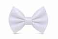 white glitter bow