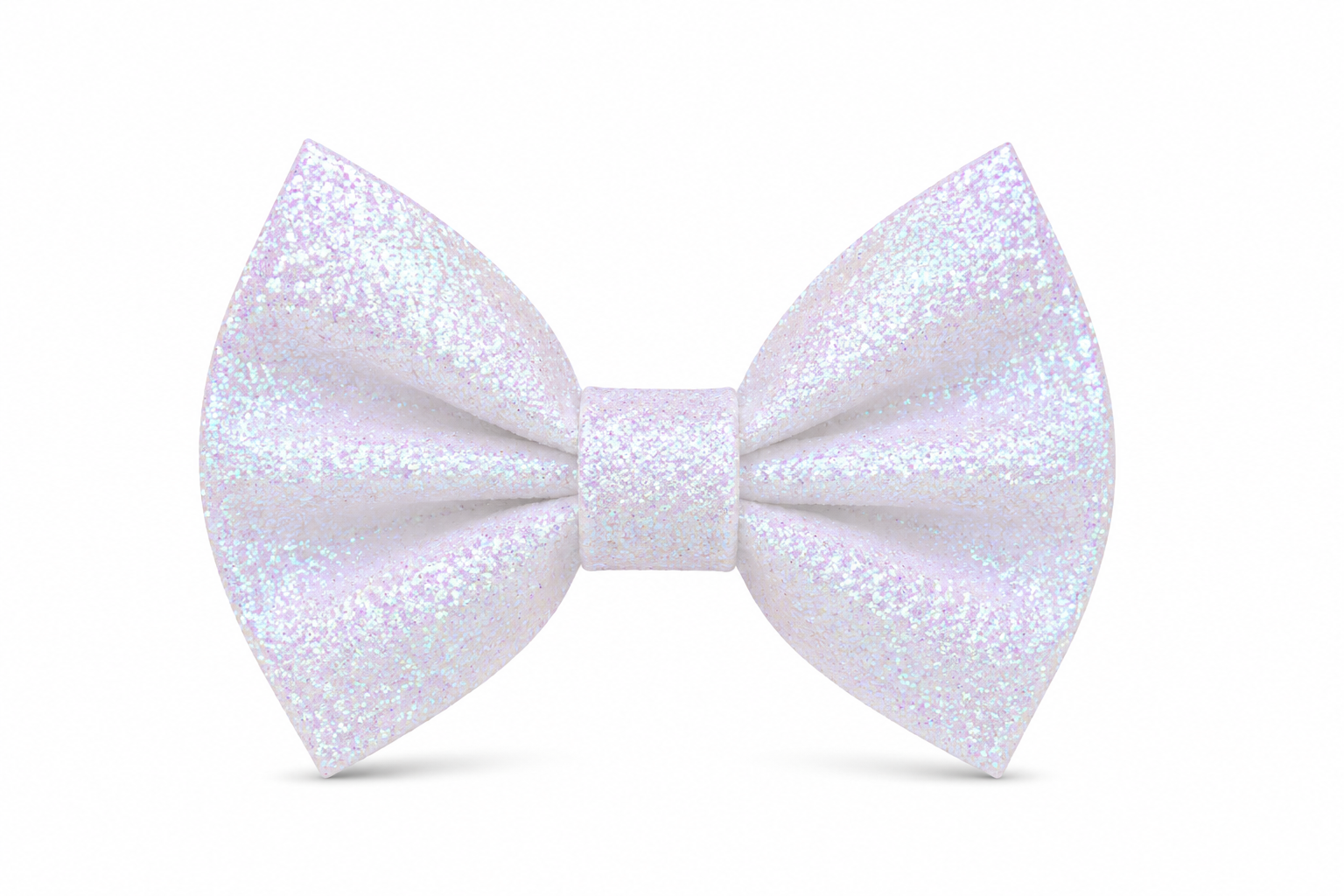 white glitter bow