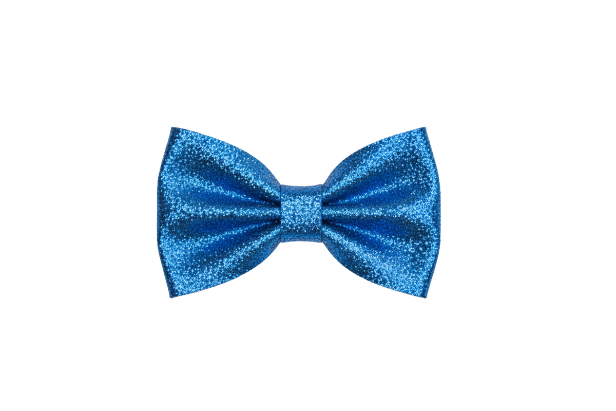 Blue Glitter Bow